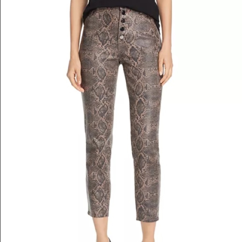 J Brand: Lillie Coated Boa Snake High Rise Skinny Jeans NWOT